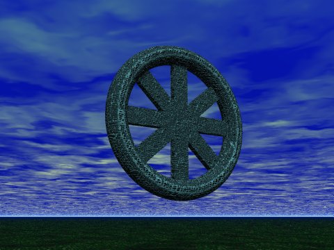 Wheel in an empty sky; Image &copy Copyright J.B. Hare 1999, All Rights Reserved