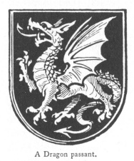 A Dragon passant.